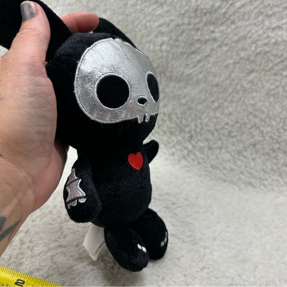 Skelanimals Jack the bunny rabbit Fiesta 10" small light weight black red heart - Picture 5 of 7
